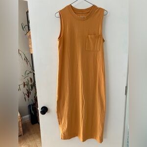 Sleeveless Mustard Dress